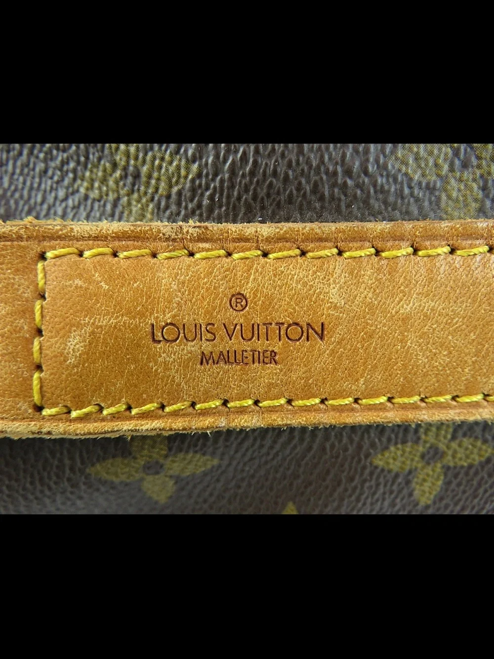 Louis Vuitton Brown Monogram Duffel with Tan Leather Trim